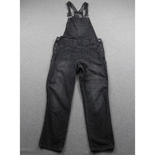 Gap Bib Overalls Womens Small Straight Fit Denim Dungarees Black Cotton Utility picture