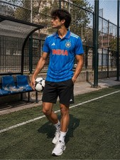 NEW Adidas India Cricket Team Jersey Men's XS Blue ICC World Cup Season 2023 picture