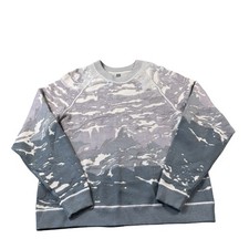 Lululemon Lab Mens Jacquard Knit Camo Gradient Crewneck Sweater Gray S LM3DYOS picture