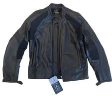 Ducati by Spidi Leather Jacket Mens 52 Black Rider Full Zip Motorcycle NOS picture