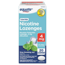 Equate Regular Coated Chlorine-Free Nicotine Lozenges Stop Smoking Aid, Ice Mint picture