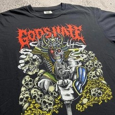 Vintage God's Hate Rock Music Band Shirt Cotton Black S to 5XL PN290 picture