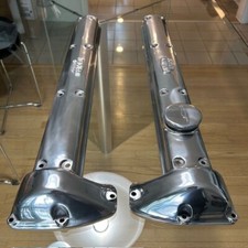 Jaguar XK120 140 150 - Valve Covers with C Type Badges Polished Oil Filler Cap.  picture