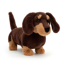 Jet Medium Otto Sausage Dog Plush Toy NWT Authentic With Jellycat Dust Bag picture