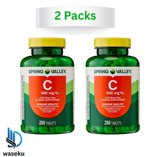 2 PK -Spring Valley Vitamin C Supplement with Rose Hips Tablets, 500 mg, 250 Ct. picture