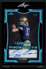 CJ Carr signed autograph 2026 Leaf Ultimate Sports Prospects 2/6 Notre Dame picture