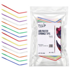 250 Disposable Dental Air Water Syringe Tips Rainbow Color Coded by Tulip picture