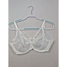 Wacoal Retro Chic Full Figure Underwire Bra 40D White Lace 855186 picture