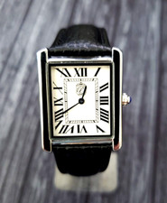 Nice Pierre Lucerne 1888 Swiss Inspired Vintage Style Mens Tank Watch Black Band picture