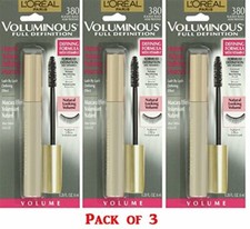 3pc Loreal Voluminous Full Definition Mascara, 380 BLKest BLK, 0.28 ozs picture