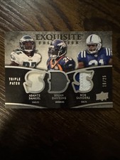 A. Samuel, B. Dawkins, B. Sanders 2009 UD Exquisite Game-Worn Triple Patch 16/25 picture