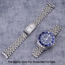 For Casio MDV-106 22mm Watch Band Steel Silver Solid Curved End Jubilee Bracelet picture