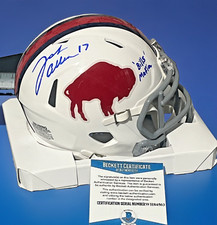Josh Allen Buffalo Bills 60’s Throwback Mini Helmet signed,inscribed Beckett COA picture