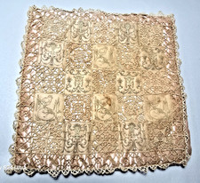VTG Antique Burano Venetian Needlelace Case Cloth Satin Lining 19