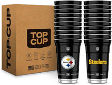 NFL Pittsburgh Steelers Aluminum Party Cups, 20Oz, 20 Count | Made in the USA, C picture