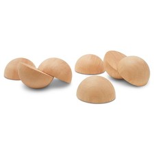 Wooden Split Balls 3 inch, Half Balls for Crafting and DIY Décor |Woodpeckers picture