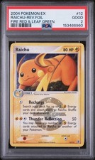 SWIRL PSA 2 2004 Fire Red & Leaf Green Raichu Reverse Holo Foil Rare 12/112 picture