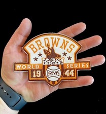RARE 1944 St. Louis Browns Would Series Logo Patch 5in. Official Sew On Iron picture