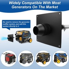 Generator Exhaust Extension Muffler w/Wall Mounting Kit - Universal Fit picture
