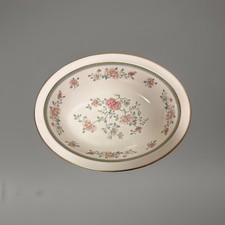 Royal Doulton Minton Jasmine Oval Vegetable Serving Bowl 1977 Floral Gold Trim picture