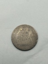 1853(Arrows & Rays) Seated Liberty Quarter AG picture