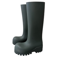 Balenciaga Bulldozer Rain Boots Dark Khaki Green US 7 EU 37 Women New In Box picture