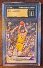 Luka Dončić 2025-26 Topps Now - Youngest PG 14k Points #136 LA Lakers CGC 10 picture