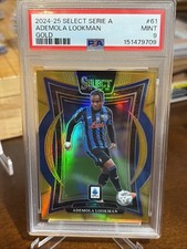 Ademola Lookman 2024-25 Panini Select TRUE GOLD PRIZM SSP/10 Atalanta SC PSA 9 picture