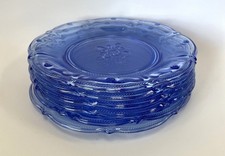 RARE JULISKA COLETTE BLUE 9 IN PLATES SET OF 6 picture