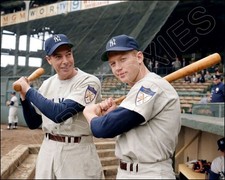 Mickey Mantle Joe Dimaggio Photo 8X10 - 1951 Yankees  #6 COLORIZED  picture