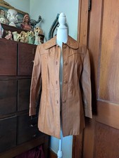 Vintage 70s Montgomery Ward leather jacket the tannery size 12 picture