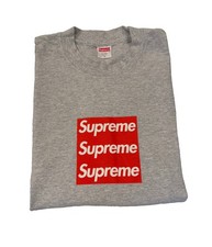 Asspizza 2026 Austin Babbitt x Supreme Triple Box Logo Grey / Red T-Shirt Sz. XL picture