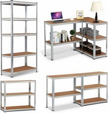 5 Tier Heavy Duty Steel Racking Shelf, Adjustable Garage Storage Unit picture