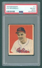 1949 Bowman #11 Lou Boudreau HOF PSA 8 (OC) NM-MT Cleveland Indians picture