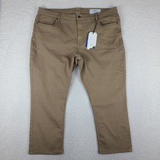 TPJ The Perfect Jean Pants Mens 44x28 Tan Brown Athletic Fit Chino Khakis NEW picture