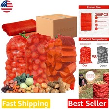 Large 300 Pack Red Mesh Onion Bags 31