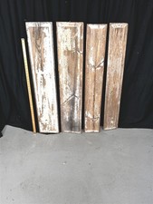 antique architectural raised wood panels 4 lot old paint original 19thc  picture