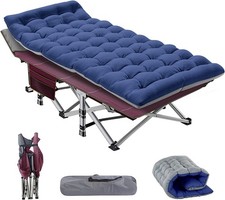 NAIZEA Camping Cot for Adults Heavy-Duty Comfortable Military Mattress Cot & Bag picture
