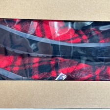Kamik Puffy Slippers Men’s 10 Red Black Buffalo Plaid New picture