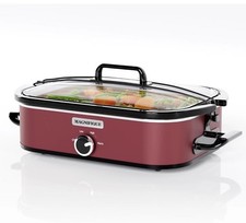 MAGNIFIQUE 4 Quart Casserole Slow Cooker Red Brand New picture