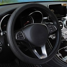 Leather Car Steering Wheel Cover Breathable Anti-slip Car Accessories US picture