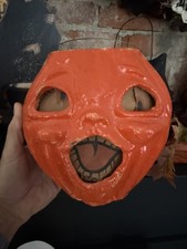 VTG Halloween 1940s Large Paper Mache Choir Boy JOL with Original Face Insert picture