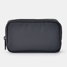 MUJI Recycled Nylon Compact Pouch Black 14x3.5x9cm Travel Organizer Japan picture