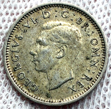 United Kingdom U.K. / Silver 3 Pence / 1940 / KM#848 / (03-1682) picture