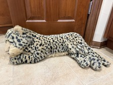 Rare Large Chrisha Playful Plush Leopard Plush Realistic Stuffed Animal Toy 1988 picture