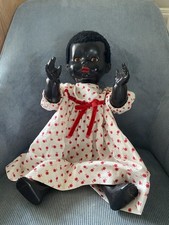 Vintage 1950s Pedigree 20” Black Doll 20T Made in England Walking Eyes picture