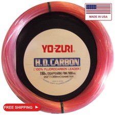 Yo-Zuri HD Disappearing Pink Fluorocarbon Leader 30YD 100LB picture