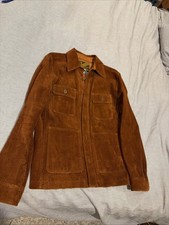 Y'2 Leather The Shop Vancouver Chore Shirt Steer rough out Camel  42 picture