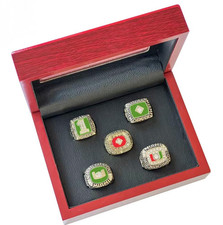 5pcs Miami Hurricanes NCAA Championship Rings Set+Box 1983 1987 1989 1991 2001 picture