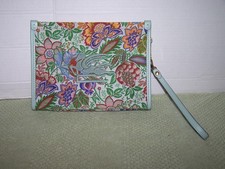 ETRO Love Trotter Floral Jacjuard Pegasus Embroidered Authentic Wristlet Bag picture